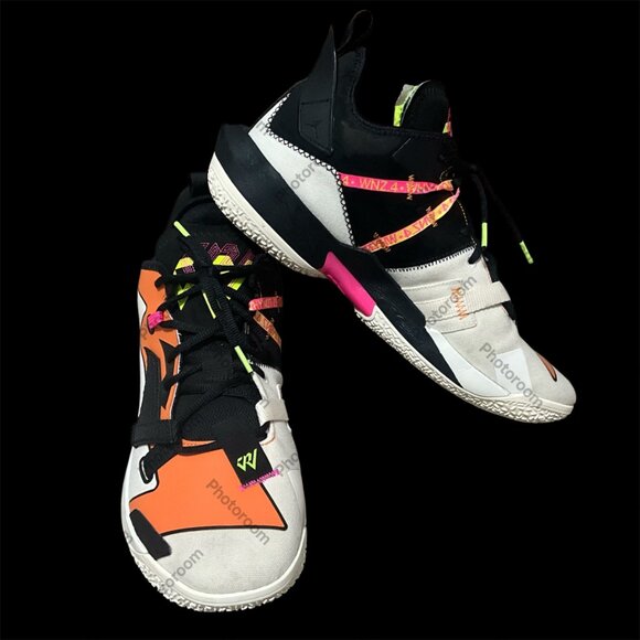 Jordan Why Not Zer0.3 SE Mens Basketball Shoes Orange/Black/White Size 13 Mesh - Picture 2 of 10